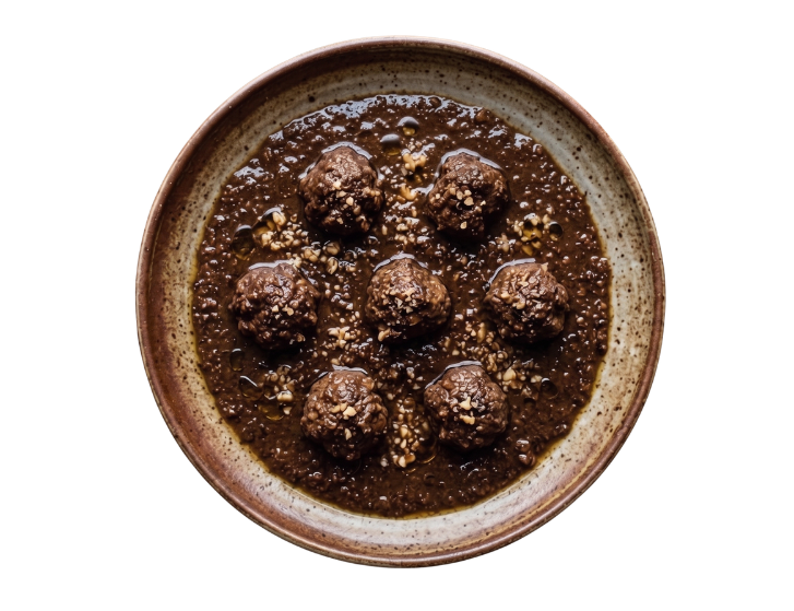 خورشت فسنجان با گوشت قلقلی