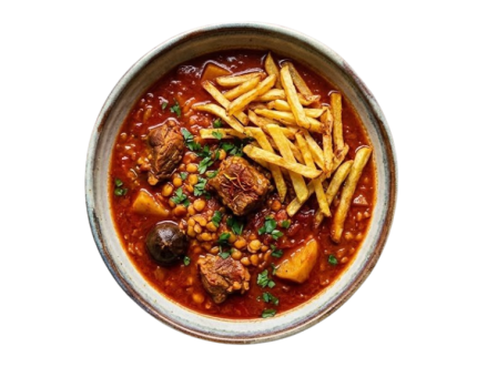 خورشت قیمه با سیب زمینی