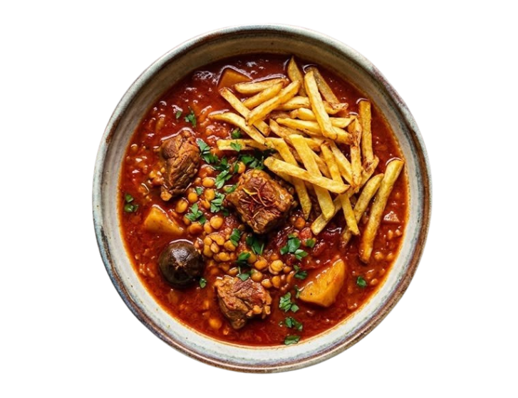 خورشت قیمه با سیب زمینی